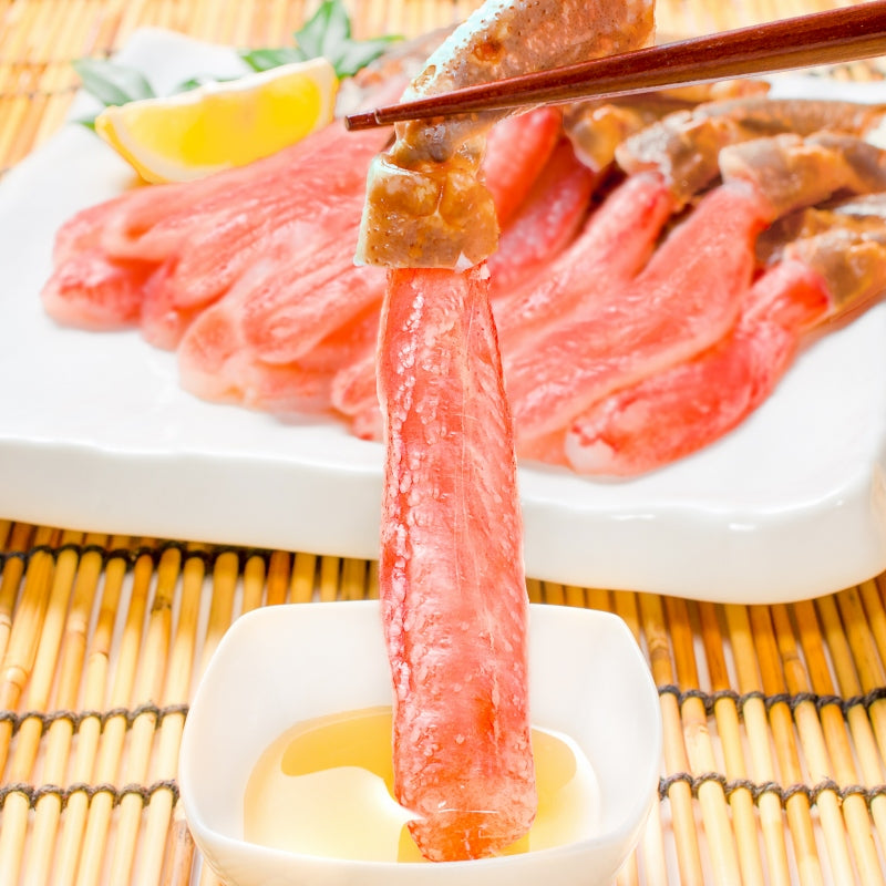 送料無料 ズワイガニ ずわいがに ポーション かにしゃぶ 刺身 生ズワイガニ 特大 3Lサイズ 冷凍総重量 500g ジューシーでトロけるようなズワイむき身は食べ応え抜群【かに カニ 蟹 豊洲市場 ギフト 贈答用 お歳暮】