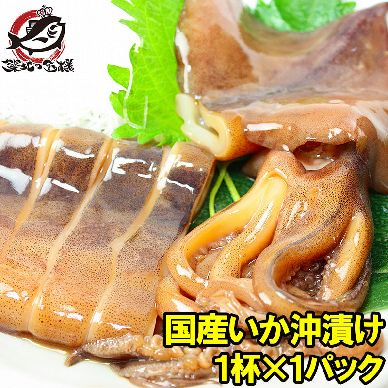 特大 いか沖漬け 国産 真いかの沖漬け 1杯×1パック 鮮度と旨さが際立つイカ丸ごと沖漬け!【真いか 真イカ いか イカ 烏賊 沖漬け イカソーメン いかソーメン 刺身 いか 国産 ギフト】