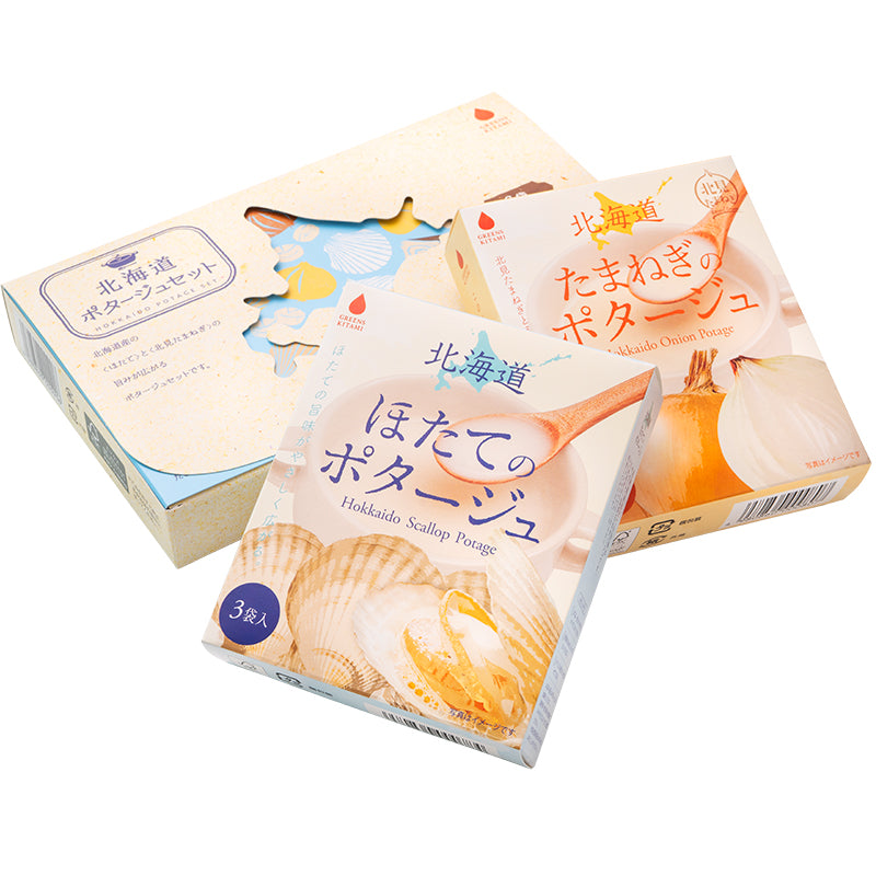 メール便 送料無料 北海道ポタージュセット たまねぎのポタージュ ほたてのスープ 3袋×2種・5箱 合計30袋 オニオンスープ たまねぎ 玉ねぎ ホタテ 玉葱 インスタントスープ 即席スープ 常温商品 スープギフト ギフト 出産祝い 内祝 誕生日 プレゼント 詰め合わせ