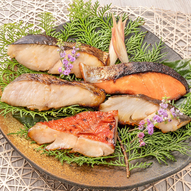 お中元 ギフト 送料無料 西京漬け 魚 西京焼 漬け魚 ギフトセット 西京味噌漬セット 銀だら 銀鮭 本さわら 金目鯛 銀さわら 5種類/各2パック・合計10パック 焼き魚 切り身 鱈 タラ 鮭 サケ 鰆 サワラ キンメダイ お惣菜 お取り寄せ グルメ 豊洲市場 父の日 お中元 お歳暮
