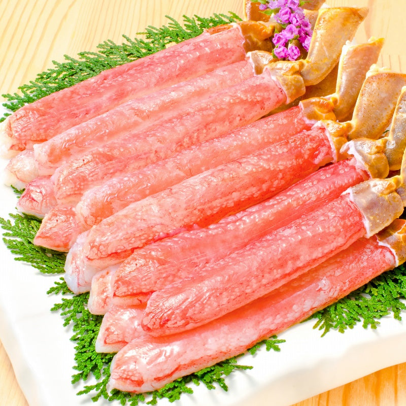 送料無料 超特大 5L ズワイガニ ポーション かにしゃぶ お刺身用 冷凍総重量 2kg 500g×4パック 合計60本【生食用 かに ポーション ずわいがに ギフト 贈答用 お歳暮 海鮮おせち】