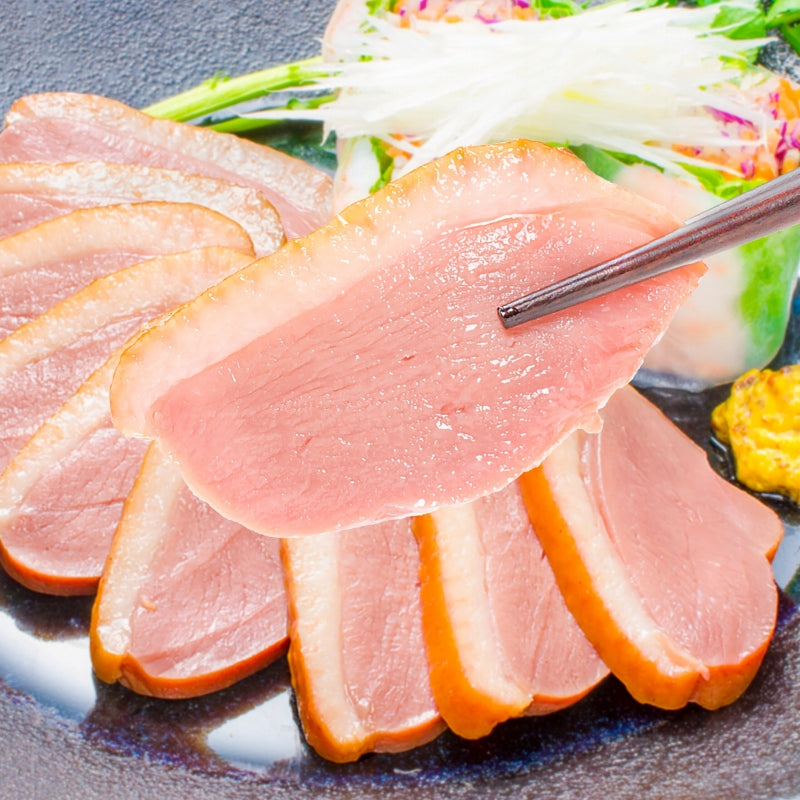 合鴨ロース 合鴨スモーク 燻製 冷凍 200g前後×5個 約1kg前後 脂がのった絶品のスモーク合鴨ロース オードブルにどうぞ 【合鴨 アイガモ あいがも 鴨肉 鴨南蛮 鴨せいろ 鴨料理 鴨燻製 ハム おつまみ 酒の肴 ギフト】