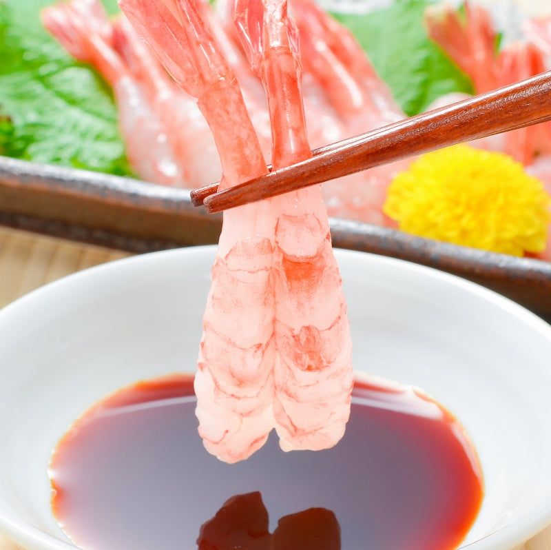 送料無料 甘海老 50尾 殻むき甘海老 寿司ネタ用の尾付き甘海老 殻むき済みなので、解凍して寿司しゃりにのせるだけで甘海老お寿司が完成【甘海老 あまエビ 甘えび 甘エビ あまえび アマエビ むきえび ムキエビ 業務用】
