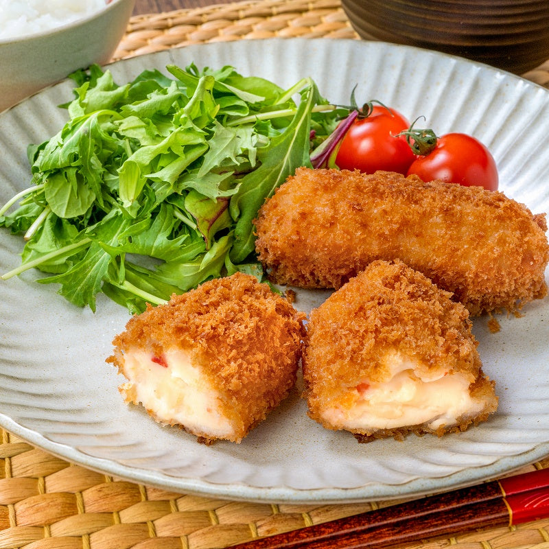【送料無料】 グラタンコロッケ カニ入り 80g×6個 合計480g×10パック 合計60個 衣付きで揚げるだけ!ちょっと贅沢な紅ずわいがに入りのこだわりグラコロ コロッケ グラタン マカロニ 業務用 冷凍食品 おかず お弁当 フライ 築地市場 豊洲市場
