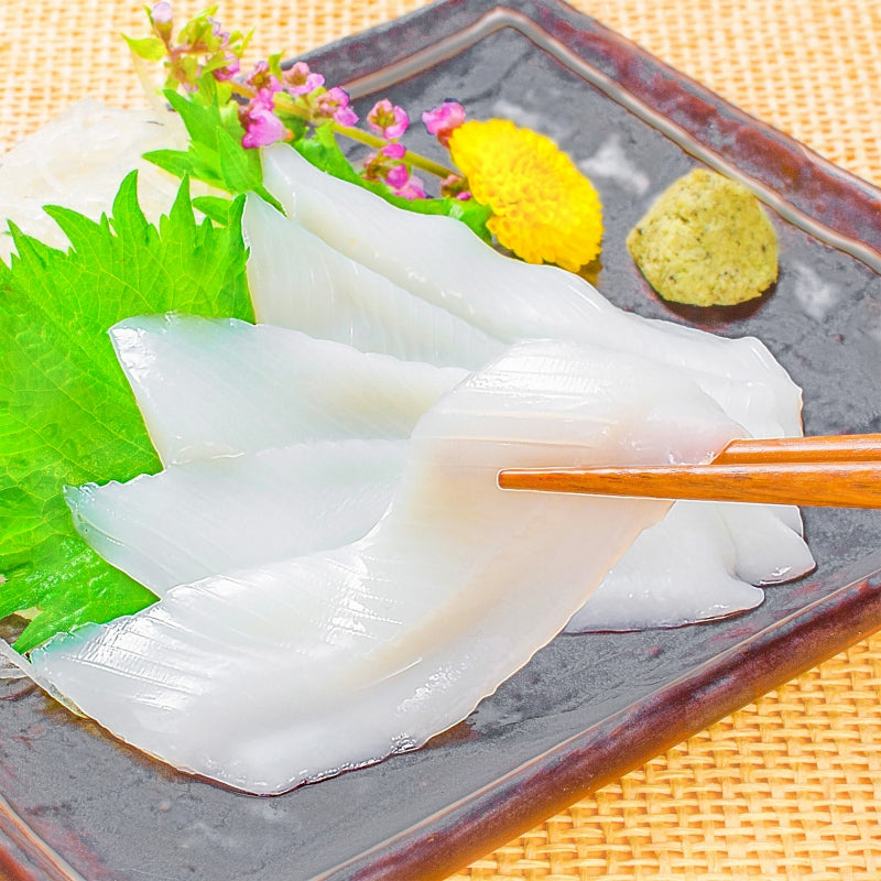 真イカ スライス 20枚 寿司ネタ 刺身用真するめいか 解凍して寿司しゃりにのせるだけ!寿司ネタの大定番、真イカ【するめいか いか イカ 真イカ 真いか 寿司ネタ 寿司種 寿司だね すし種 業務用】