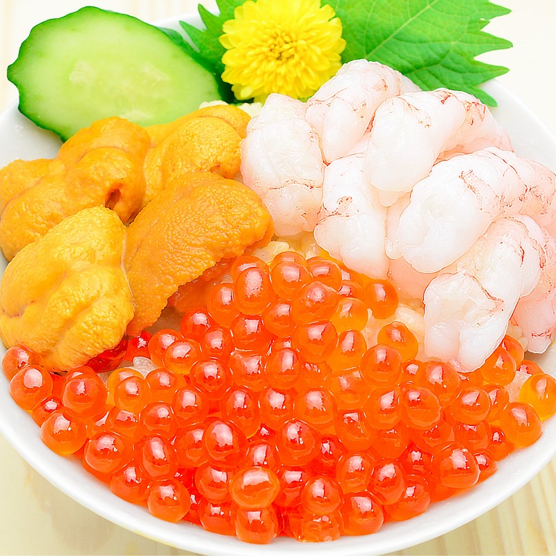 送料無料 豊洲市場のウニイクラ甘海老丼セット 無添加生ウニ100g&いくら100g&甘海老200g 海鮮丼で約2杯分【うに ウニ いくら イクラ 甘エビ 甘えび 手巻き寿司 寿司ネタ 豊洲 ギフト】