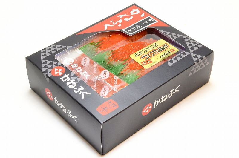 訳あり かねふく 明太子 140g 切れ子 切れ子ですが、かねふくの味 化粧箱入り【明太子 めんたいこ 辛子明太子 辛子めんたいこ 黒箱 訳アリ わけあり ワケアリ ギフト】