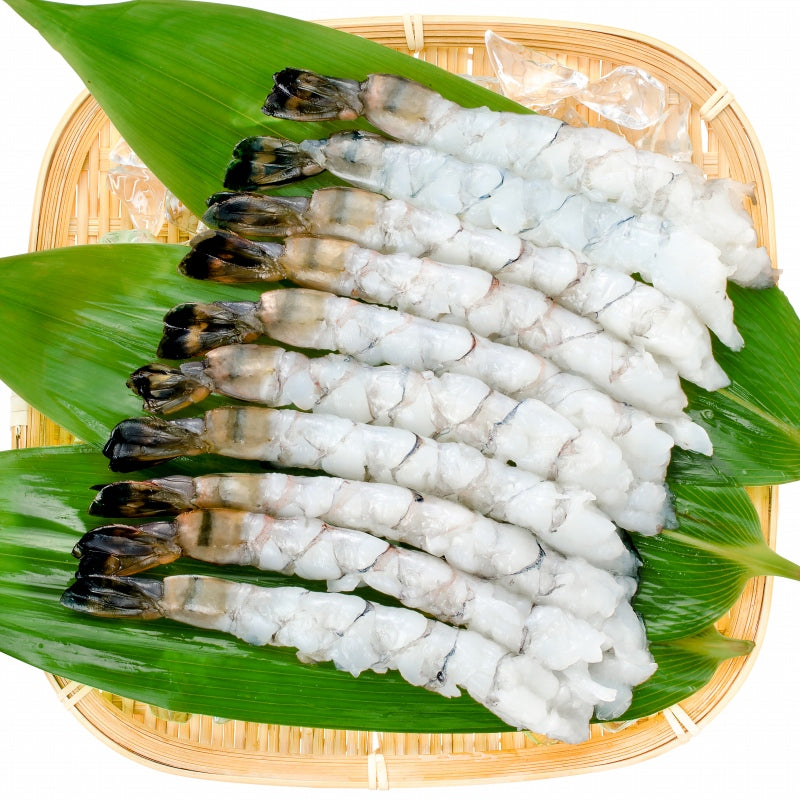 送料無料 伸ばし海老 伸ばしエビ ブラックタイガー 10尾 8-12 加熱用 生海老 尾付きムキ海老 冷凍海老 エビフライ 海老フライ 天ぷら えび エビ 海老 豊洲市場 業務用 冷凍食品 ギフトrn