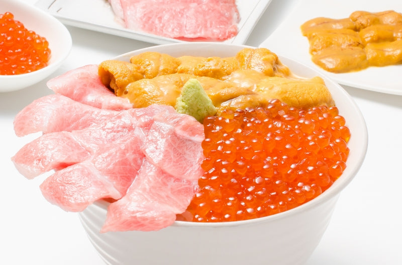 海鮮福袋 築地の海鮮丼セット 極み 約3~4人前 本マグロ大トロ特盛り200g&無添加生うに&北海道産イクラ。通が唸る本マグロを極める!ギフトに最適な人気3商品 本鮪 ギフト 海鮮福袋 詰め合わせ 寿司 刺身