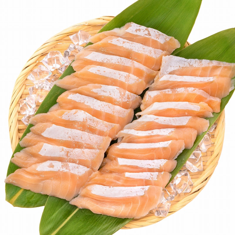送料無料 サーモンハラススライス サーモン ハラス 寿司ネタ 刺身 スライス 業務用 8g × 20枚入り 合計160g 寿司 サーモン丼 海鮮丼 アトランティックサーモン 鮭 さけ しゃけ 冷凍 レシピ ギフト 豊洲市場