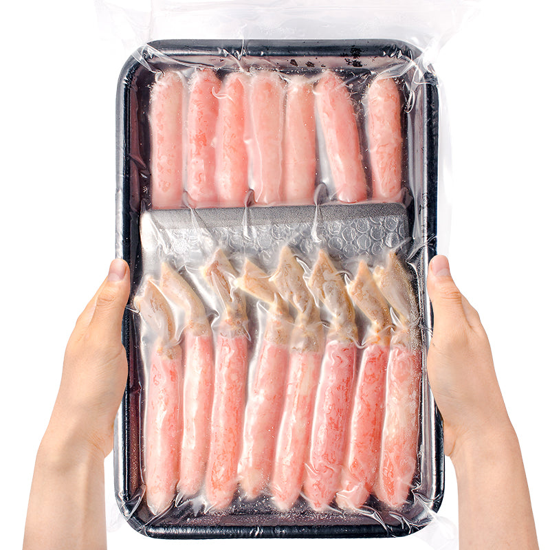 送料無料 超特大 5L ズワイガニ ポーション かにしゃぶ お刺身用 冷凍総重量 2kg 500g×4パック 合計60本【生食用 かに ポーション ずわいがに ギフト 贈答用 お歳暮 海鮮おせち】