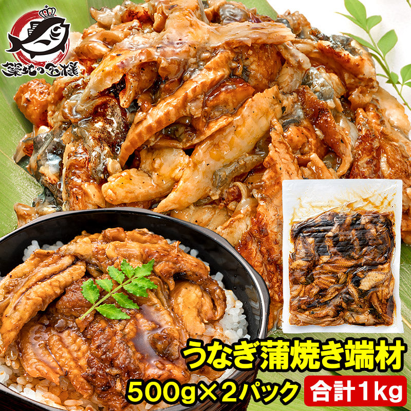 うなぎ 切り落とし 端材 500g×2パック 合計1kg 訳ありうなぎ蒲焼き 刻みうなぎ 鰻 ウナギ 土用の丑 うな丼 うな重 ひつまぶし うざく カット済み カットうなぎ 詰め合わせ 豊洲市場