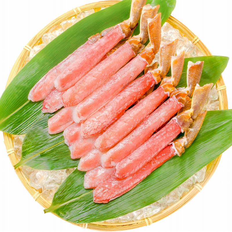 送料無料 超特大 5L ズワイガニ ポーション かにしゃぶ お刺身用 冷凍総重量 1kg 500g×2パック 合計30本【生食用 かに ポーション ずわいがに 豊洲市場 ギフト 贈答用 お歳暮 海鮮おせち】