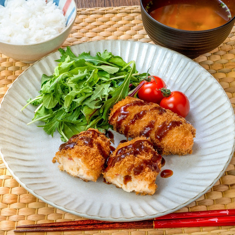 【送料無料】 グラタンコロッケ カニ入り 80g×6個 合計480g×10パック 合計60個 衣付きで揚げるだけ！ちょっと贅沢な紅ずわいがに入りのこだわりグラコロ コロッケ グラタン マカロニ 業務用 冷凍食品 おかず お弁当 フライ 築地市場 豊洲市場